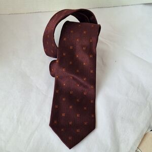 Ermenegildo Zegna Burgandy Brownish w/ Gold Tie